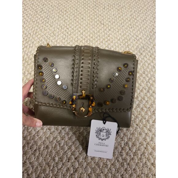 Paula Cademartori Alice Green Leather Handbag. New With Defects.. See Pictures - Picture 1 of 10